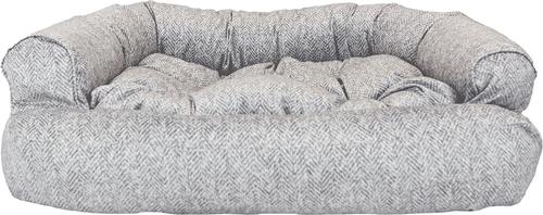 Show full view: Snoozer Pet Products Premium Microsuede Overstuffed Sofa, Gray, Small slide 1 of 3