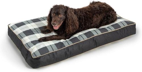 Show full view: Snoozer Pet Products Rectangle Indoor Outdoor Bed, Grey Black Cream, Large slide 1 of 3