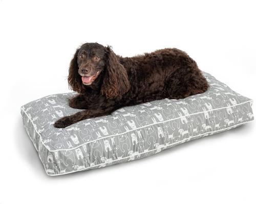 Show full view: Snoozer Pet Products Rectangle Indoor Outdoor Bed, Grey White, Large slide 1 of 4