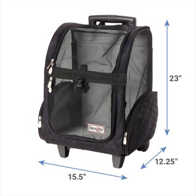 Show full view: Snoozer Pet Products Roll Around 4-in-1 Travel Dog & Cat Carrier Backpack, Black, Large slide 3 of 10