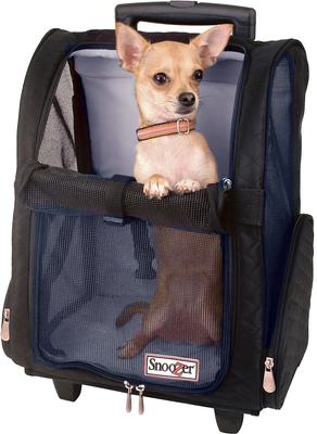 Show full view: Snoozer Pet Products Roll Around 4-in-1 Travel Dog & Cat Carrier Backpack, Black, Large slide 7 of 10