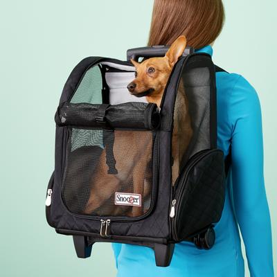Show full view: Snoozer Pet Products Roll Around 4-in-1 Travel Dog & Cat Carrier Backpack, Black, Medium slide 5 of 10