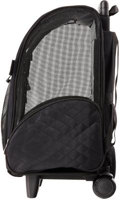 Show full view: Snoozer Pet Products Roll Around 4-in-1 Travel Dog & Cat Carrier Backpack, Black, Medium slide 9 of 10
