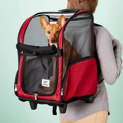Show full view: Snoozer Pet Products Roll Around 4-in-1 Travel Dog & Cat Carrier Backpack, Red, Large slide 5 of 10