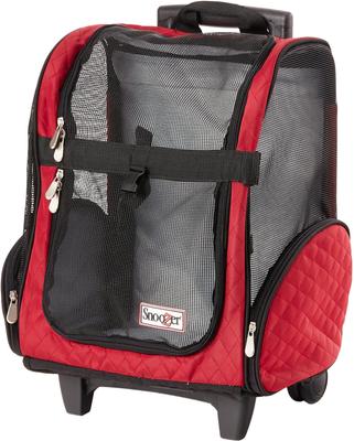 Show full view: Snoozer Pet Products Roll Around 4-in-1 Travel Dog & Cat Carrier Backpack, Red, Medium slide 4 of 10