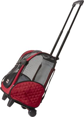 Show full view: Snoozer Pet Products Roll Around 4-in-1 Travel Dog & Cat Carrier Backpack, Red, Medium slide 6 of 10