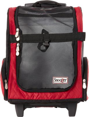 Show full view: Snoozer Pet Products Roll Around 4-in-1 Travel Dog & Cat Carrier Backpack, Red, Medium slide 8 of 10