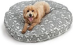 Snoozer Pet Products Round Indoor Outdoor Cozy Cave Dog Bed, Grey & white, Large