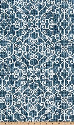 Show full view: Snoozer Pet Products Round Indoor & Outdoor Dog & Cat Bed with Removable Cover, Blue White, Large slide 2 of 5