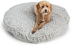 Snoozer Pet Products Round Indoor & Outdoor Dog & Cat Bed with Removable Cover, Gray, Large