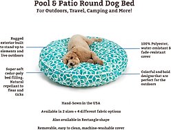 Snoozer Pet Products Round Indoor & Outdoor Dog & Cat Bed with Removable Cover, Gray White, Large slide 2 of 3