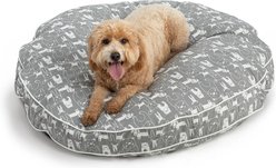 Snoozer Pet Products Round Indoor & Outdoor Dog & Cat Bed with Removable Cover, Gray White, Small