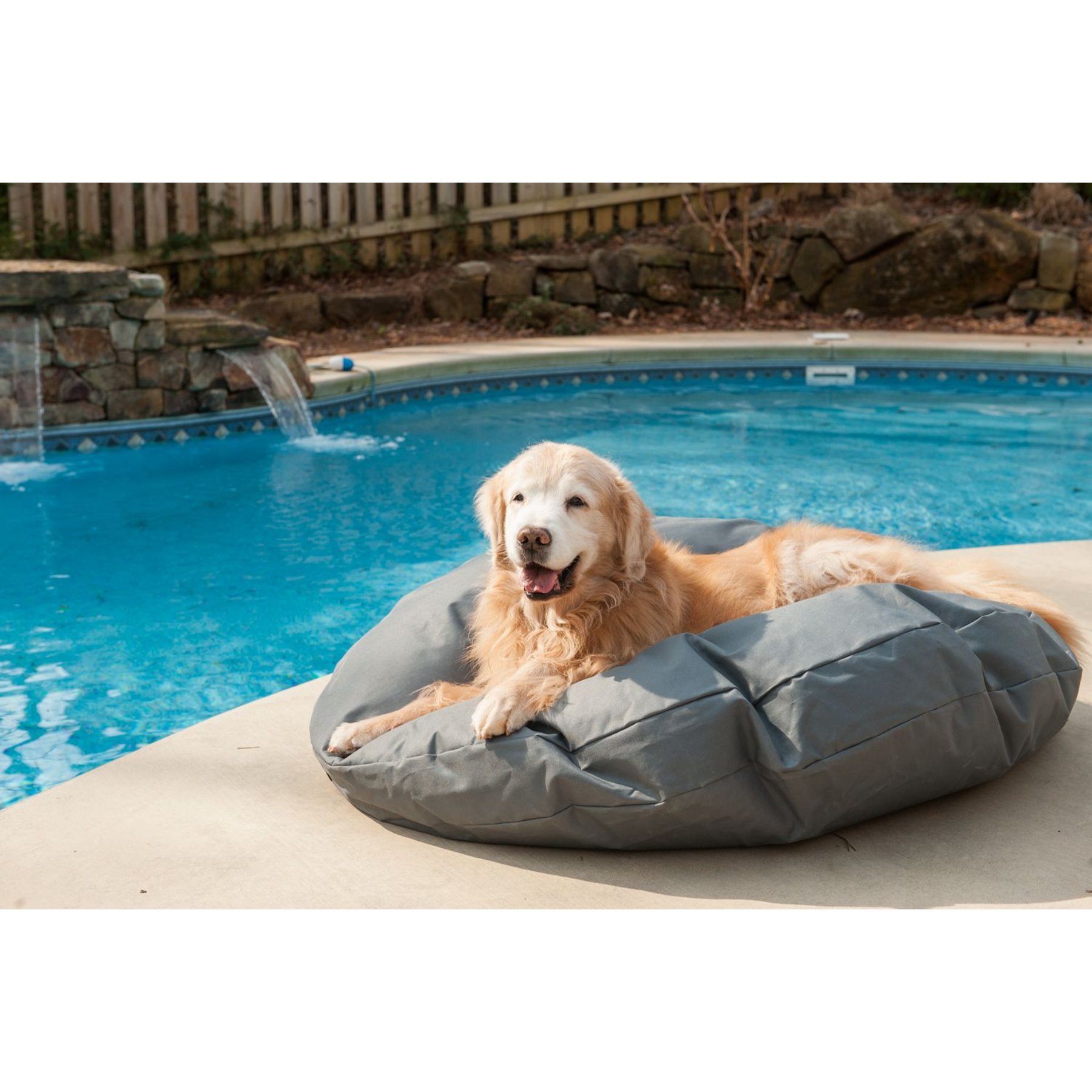 Snoozer Pet Products Round Pillow Dog Bed with Removable Cover, Gunmetal, Small
