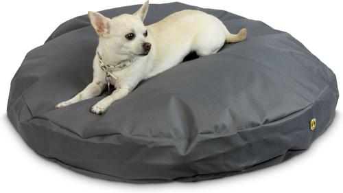 Show full view: Snoozer Pet Products Round Pillow Dog Bed with Removable Cover, Gunmetal, Small slide 2 of 6