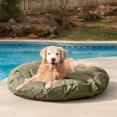 Show full view: Snoozer Pet Products Round Pillow Dog Bed with Removable Cover, Hazelnut, Large slide 1 of 7