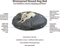 Snoozer Pet Products Round Pillow Dog Bed with Removable Cover, Hazelnut, Large slide 2 of 5