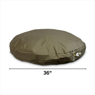 Show full view: Snoozer Pet Products Round Pillow Dog Bed with Removable Cover, Hazelnut, Small slide 3 of 6
