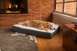 Snoozer Pet Products Super Orthopedic Pillow Dog Bed with Removable Cover, Gunmetal, Large