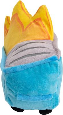 Show full view: Snugarooz Dumpster Fire Squeaky Crinkle Plush Dog Toy, Blue, 6.5-in slide 3 of 8