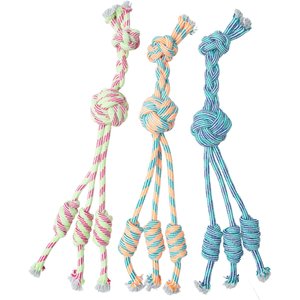 Snugarooz Feel'N Knotty Dog Rope Tug Toy, Color Varies, 23-in