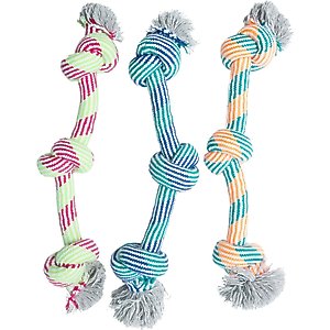 Snugarooz Get'N Knotty Dog Rope Tug Toy, Color Varies, 22-in