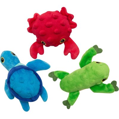 Snugarooz Snugarooz Lil Ocean Buddies Squeaky Crinkle Plush Dog Toys, 3 count