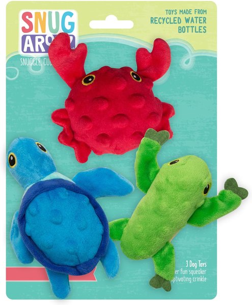 Show full view: Snugarooz Lil Ocean Buddies Squeaky Crinkle Plush Dog Toys, 3 count slide 2 of 10