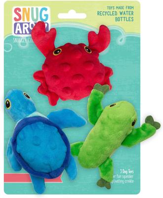 Show full view: Snugarooz Lil Ocean Buddies Squeaky Crinkle Plush Dog Toys, 3 count slide 3 of 11