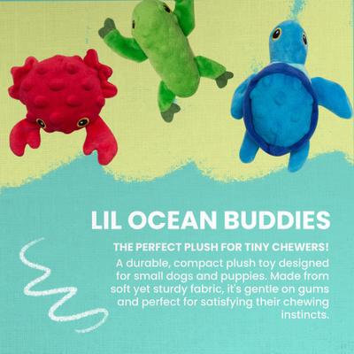 Show full view: Snugarooz Lil Ocean Buddies Squeaky Crinkle Plush Dog Toys, 3 count slide 7 of 11