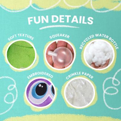 Show full view: Snugarooz ooOOOooOO Aliens Squeaky Crinkle Plush Dog Toys, 3 count slide 7 of 10