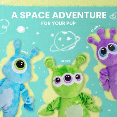 Show full view: Snugarooz ooOOOooOO Aliens Squeaky Crinkle Plush Dog Toys, 3 count slide 8 of 10