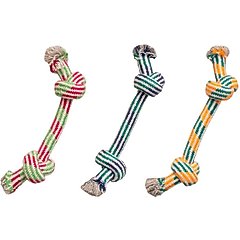 Snugarooz Puppy Fun Dog Rope Tug Toy, Color Varies, 7-in