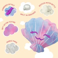 Snugarooz Shell Yeah Squeaky Crinkle Plush Dog Toy, 6-in slide 2 of 6