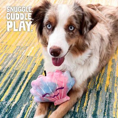 Show full view: Snugarooz Shell Yeah Squeaky Crinkle Plush Dog Toy, 6-in slide 7 of 7