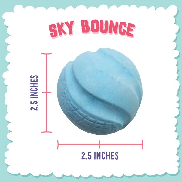 Show full view: Snugarooz Sky Bounce Eco-Friendly TPR Ball Dog Toy, Blue slide 4 of 5