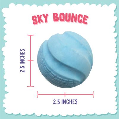 Show full view: Snugarooz Sky Bounce Eco-Friendly TPR Ball Dog Toy, Blue slide 5 of 6