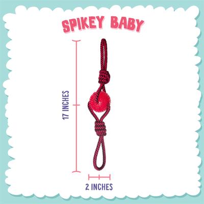 Show full view: Snugarooz Spikey Baby Rope with Ball Dog Tug Toy, Color Varies, 19-in slide 5 of 7