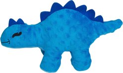 Snugarooz Stephanie the Stego Squeaky Crinkle Plush Dog Toy, Blue, 11-in