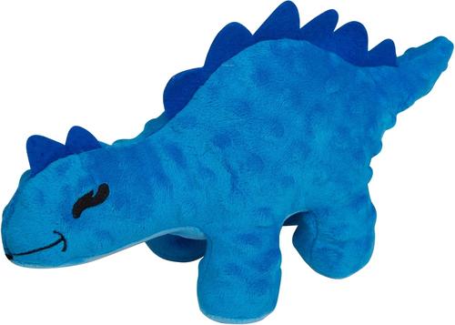 Show full view: Snugarooz Stephanie the Stego Squeaky Crinkle Plush Dog Toy, Blue, 11-in slide 2 of 5