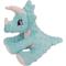 Show in main carousel: Snugarooz Talia the Triceratops Squeaky Crinkle Plush Dog Toy, Blue, 11-in slide 3 of 5