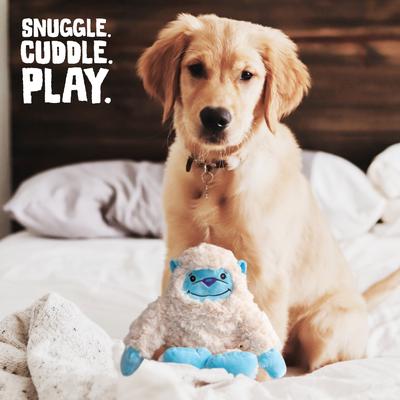 Show full view: Snugarooz Tom Yeti Squeaky Crinkle Plush Dog Toy, White, 11-in slide 6 of 6