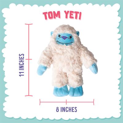 Show full view: Snugarooz Tom Yeti Squeaky Crinkle Plush Dog Toy, White, 11-in slide 4 of 6