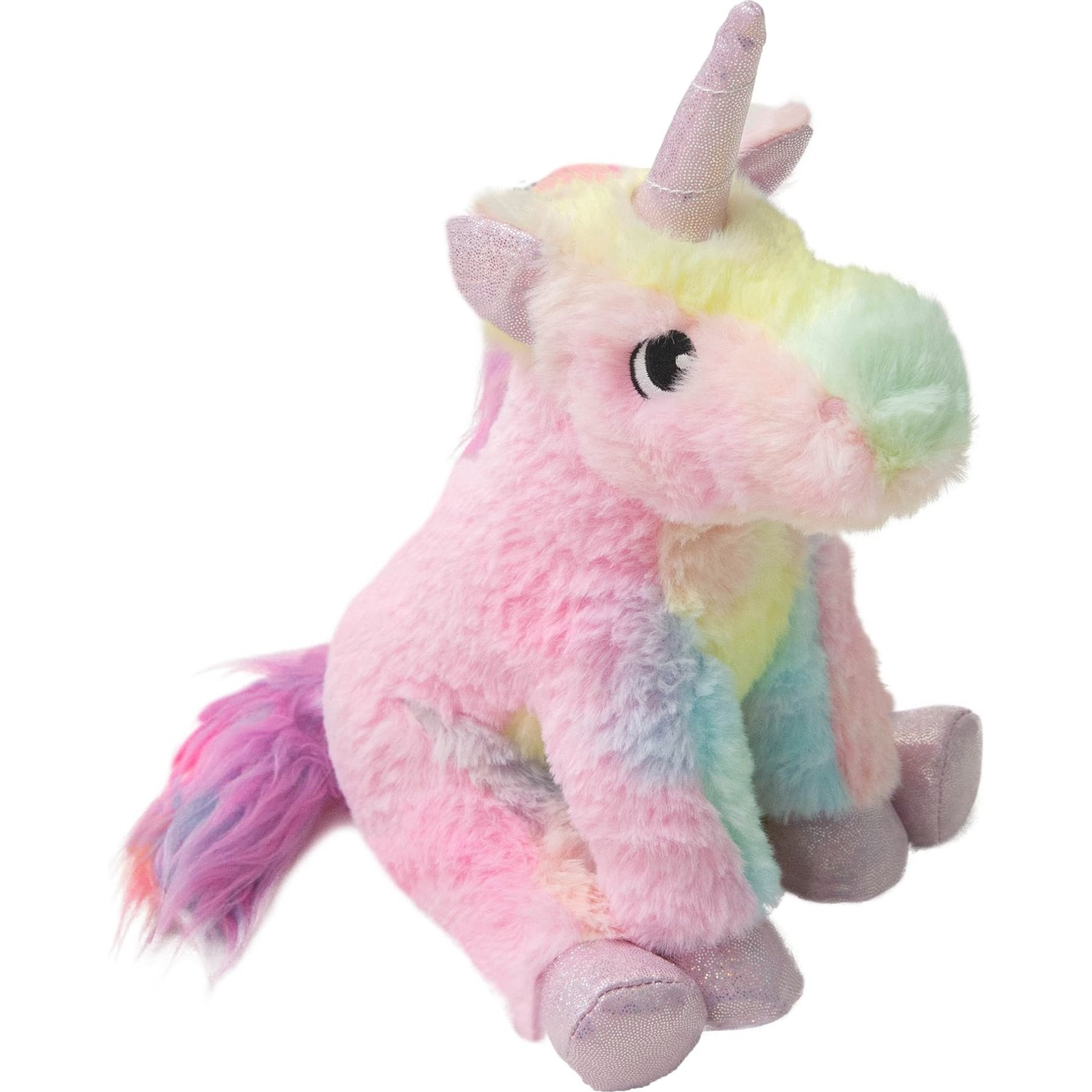 Snugarooz Tye the Unicorn Squeaky Crinkle Plush Dog Toy, 9-in