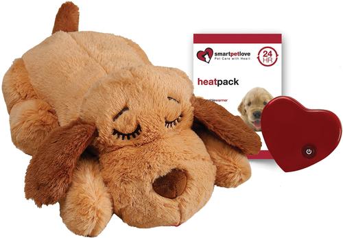 Show full view: Snuggle Puppy Behavioral Aid Dog Toy, Light Brown & Smart Pet Love 24-Hour Heat Pack, 6 count slide 2 of 5