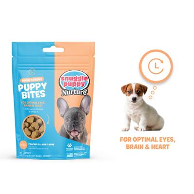 Show full view: Snuggle Puppy Bites Grow Strong Supplement Salmon Flavored Soft Chews, 60 count slide 3 of 11