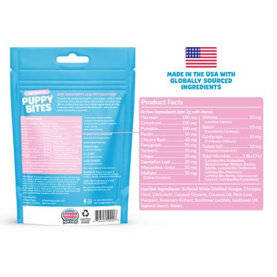 Show full view: Snuggle Puppy Bites Gut Health Supplement Pumpkin Flavored Soft Chews, 60 count slide 6 of 10