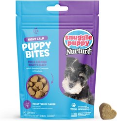 Snuggle Puppy Bites Night Calm Supplement Turkey Flavored Soft Chews, 60 count