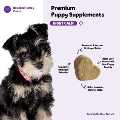 Show full view: Snuggle Puppy Bites Night Calm Supplement Turkey Flavored Soft Chews, 60 count slide 5 of 10