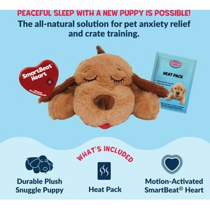 Snuggle Puppy Original Snuggle Puppy Medium Breeds Behavioral Aid Anxiety Relief with Heartbeat, Biscuit
