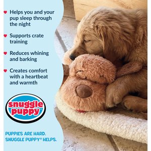 Snuggle Puppy Original Snuggle Puppy Medium Breeds Behavioral Aid Anxiety Relief with Heartbeat, Biscuit